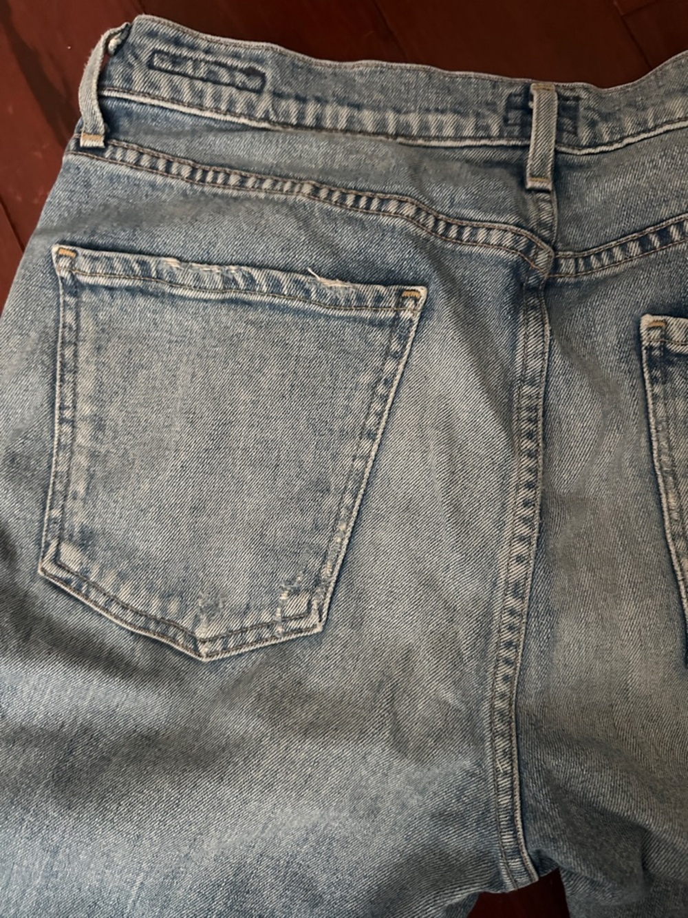Citizens Of Humanity Distressed Denim Cropped Flare Jeans Pink Floral Side Trim - Picture 7 of 15
